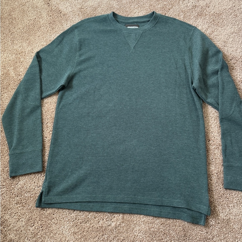 Moutain Khaki Men’s Long Sleeve Classic Fit Knit Shirt Sweater
